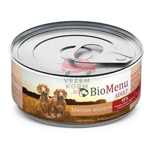 BioMenu консервы для собак мясное ассорти