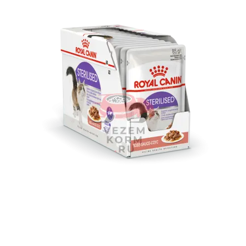 Royal Canin (Роял Канин) Sterilised Корм консервированный для стерилизованных взрослых кошек, соус, 85г