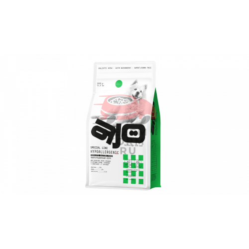 AJO SPECIAL LINE HYPOALLERGENIC С ГРЕЧКОЙ ДЛЯ ВЗРОСЛЫХ СОБАК СРЕДНИХ И КРУПНЫХ ПОРОД, СКЛОННЫХ К АЛЛЕРГИЯМ