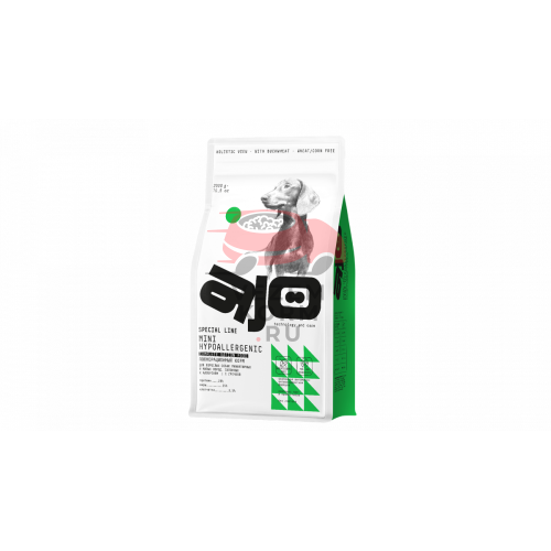 AJO SPECIAL LINE  MINI HYPOALLERGENIC  С ГРЕЧКОЙ ДЛЯ ВЗРОСЛЫХ СОБАК МИНИАТЮРНЫХ И МАЛЫХ ПОРОД, СКЛОННЫХ К АЛЛЕРГИЯМ