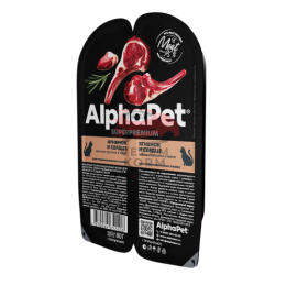 Alpfapet Ягненок и сердце мясные кусочки в желе для взрослых стерилизованных кошек