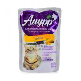 Амурр пауч 100г кусочки курицы в желе