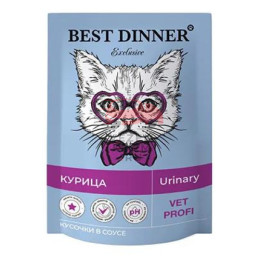 Best Dinner Exclusive Vet Profi Urinary пауч для кошек с курицей в соусе