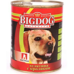 BIG DOG (Биг дог) консерва ж/б с телятиной,кроликом для собак