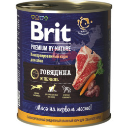Brit (Брит Премиум) консервы для собак с говядиной и печенью