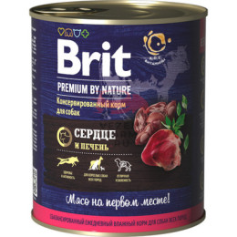 Brit (Брит Премиум) консервы для собак с сердцем и печенью