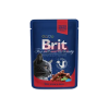 Brit Premium Кошачьи мешочки с тушеной говядиной и горошком