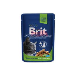 Brit Premium Куриные ломтики в мешочках для стерилизации с курицей