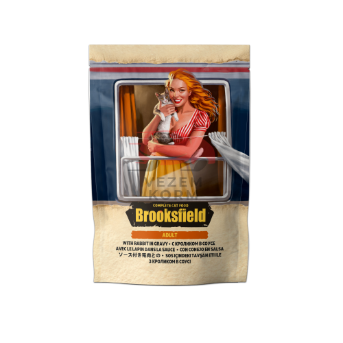 Brooksfield (Бруксфилд) Полнорационное питание для взрослых кошек кролик в соусе