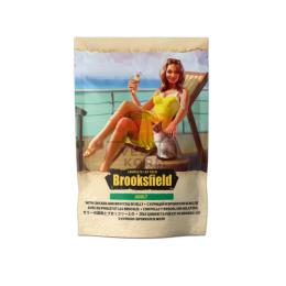 Brooksfield (Бруксфилд) Полнорационное питание для взрослых кошек курица и брокколи в желе