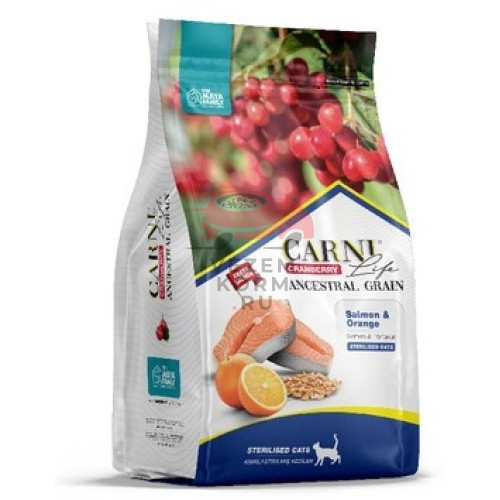 CARNI LIFE (Карни Лайф) Sterilised лосось с апельсином для кошек