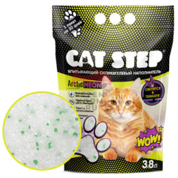 CAT STEP Arctic Neon  впитывающий силикагелевый наполнитель