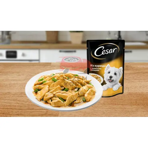 CESAR® (Цезарь)  из курицы с зелеными овощами