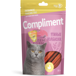COMPLIMENT лак-во Колбаски из мяса утки д/кошек
