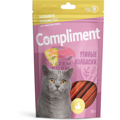 COMPLIMENT лак-во Колбаски из мяса утки д/кошек