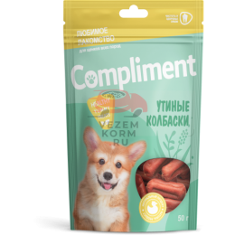 COMPLIMENT лак-во Нежные мясные колбаски из мяса утки д/щенков