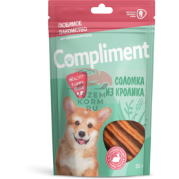 COMPLIMENT лакомство Аппетитная соломка из филе кролика д/щенков