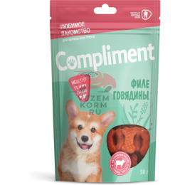 COMPLIMENT лакомство Филе говядины в форме косточки д/щенков
