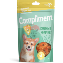 COMPLIMENT лакомство Куриные колечки д/щенков