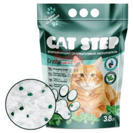 Cat Step впитывающий силикагелевый наполнитель с ароматом мяты