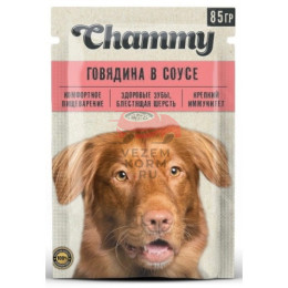 Chammy Корм для собак: с говядиной в соусе