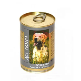 Dog Lunch  (Дог Ланч) консервы для собак говядина/рубец/печень в желе