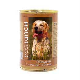 Dog Lunch (Дог Ланч)  консервы для собак говядина/сердце/печень в желе