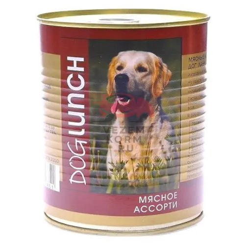 Dog Lunch  (Дог Ланч) консервы для собак мясное ассорти в желе