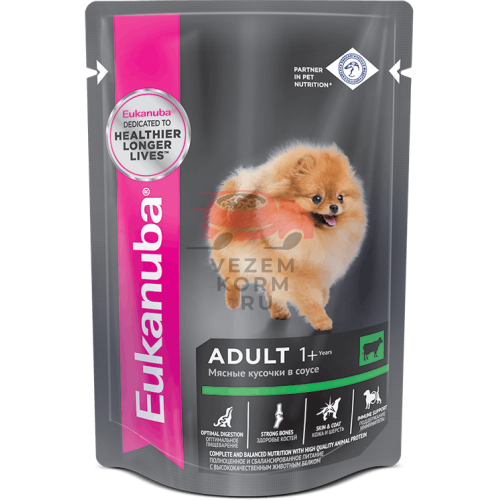Eukanuba КОРМ ДЛЯ ВЗРОСЛЫХ СОБАК ВСЕХ ПОРОД ИЗ ГОВЯДИНЫ В СОУСЕ
