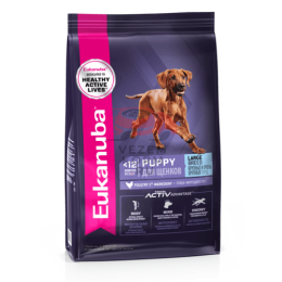 Eukanuba Корм сухой полнорационный для щенков крупных и очень крупных пород с птицей
