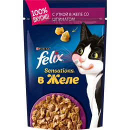 Felix (Феликс) Sensations® в Желе, c уткой в желе со шпинатом