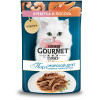 Gourmet Перл Мясной Дуэт для взрослых кошек, со вкусом креветки и лосося, нежное филе в соусе