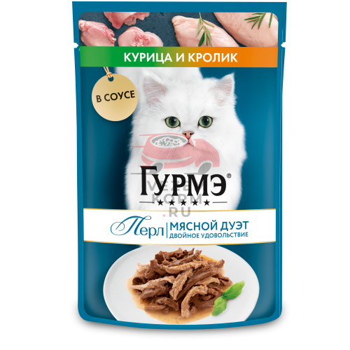 Gourmet Перл Мясной Дуэт с кроликом и курицей в соусе