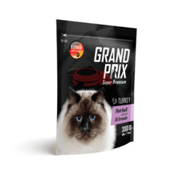 Grand Prix полнорационный сбалансированный, для кошек всех пород для выведения шерсти, с индейкой