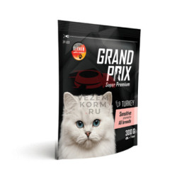 Grand Prix полнорационный сбалансированный, для привередливых кошек с чувствительным пищеварением, с индейкой