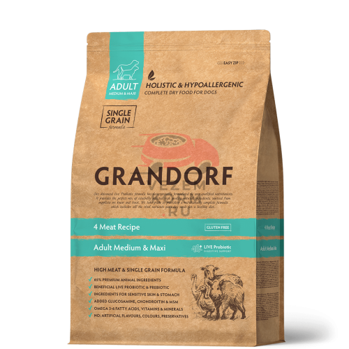 Grandorf 4 Мяса с рисом для средних и крупных пород