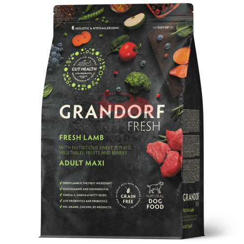 Grandorf FRESH - БЕЗЗЕРНОВОЙ СВЕЖЕЕ МЯСО ЯГНЕНКА С БАТАТОМ ДЛЯ СОБАК КРУПНЫХ ПОРОД