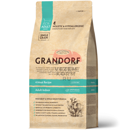 Grandorf (Грандорф) 4 ВИДА МЯСА ДЛЯ ДОМАШНИХ КОШЕК