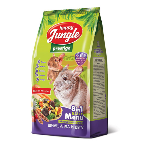HAPPY JUNGLE PRESTIGE УЛУЧШЕННЫЙ КОРМ ДЛЯ ШИНШИЛЛ И ДЕГУ