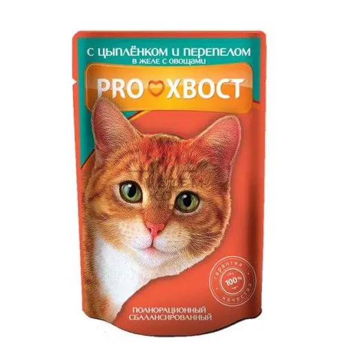 КОНСЕРВЫ ДЛЯ КОШЕК ПРОХВОСТ «ЦЫПЛЕНОК И ПЕРЕПЕЛ