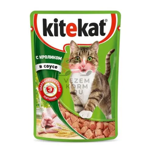 Kitekat (Китекет) сочные кусочки с кроликом в соусе