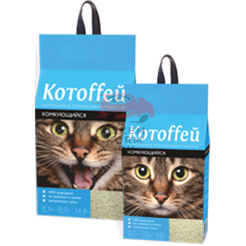Котоffей Комкующийся наполнитель для кошачьего туалета