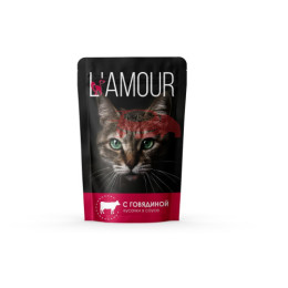 "L’AMOUR" для кошек, говядина в соусе