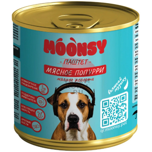 MOONSY д/с ж/б "МЯСНОЕ ПОПУРРИ" паштет мясное ассорти
