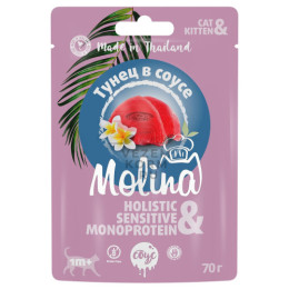 Molina влажный корм для котят и кошек, с тунцом, кусочки в соусе