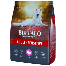Mr.Buffalo ADULT M/L SENSITIVE для собак средних и крупных пород с Индейкой