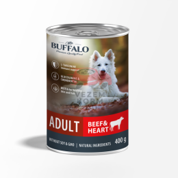Mr.Buffalo ВЛАЖНЫЙ КОРМ ДЛЯ ВЗРОСЛЫХ СОБАК «ГОВЯДИНА И СЕРДЦЕ»