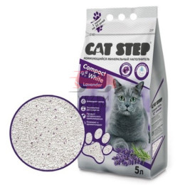 Наполнитель для кошек CAT STEP Compact White Lavеnder комкующийся, минеральный