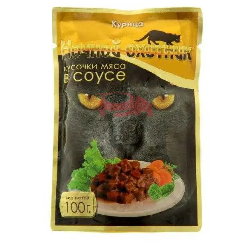 Ночной Охотник Консервы для кошек курица в соусе