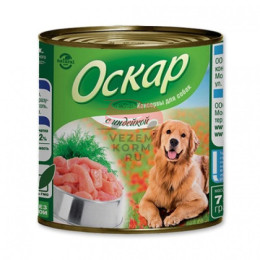ОСКАР консервы с индейкой для собак